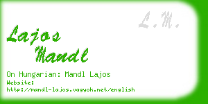 lajos mandl business card